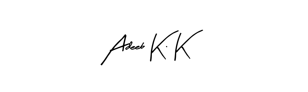 This is the best signature style for the Adeeb K. K name. Also you like these signature font (Arty Signature). Mix name signature. Adeeb K. K signature style 8 images and pictures png