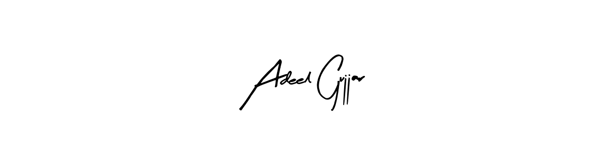 Similarly Arty Signature is the best handwritten signature design. Signature creator online .You can use it as an online autograph creator for name Adeel Gujjar. Adeel Gujjar signature style 8 images and pictures png