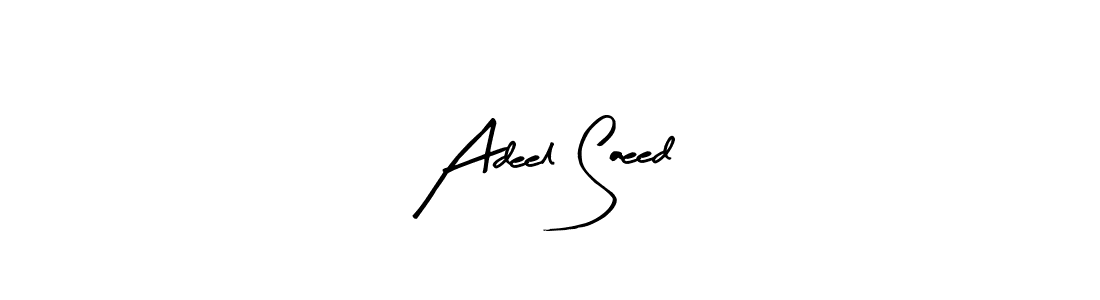 How to make Adeel Saeed name signature. Use Arty Signature style for creating short signs online. This is the latest handwritten sign. Adeel Saeed signature style 8 images and pictures png