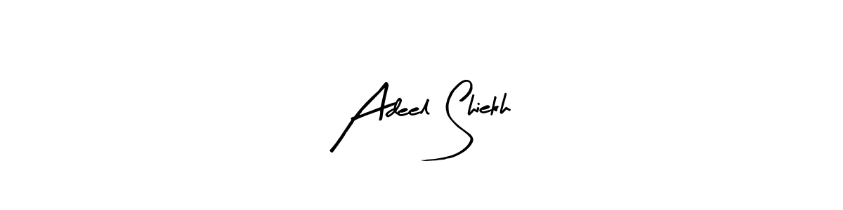 Also You can easily find your signature by using the search form. We will create Adeel Shiekh name handwritten signature images for you free of cost using Arty Signature sign style. Adeel Shiekh signature style 8 images and pictures png