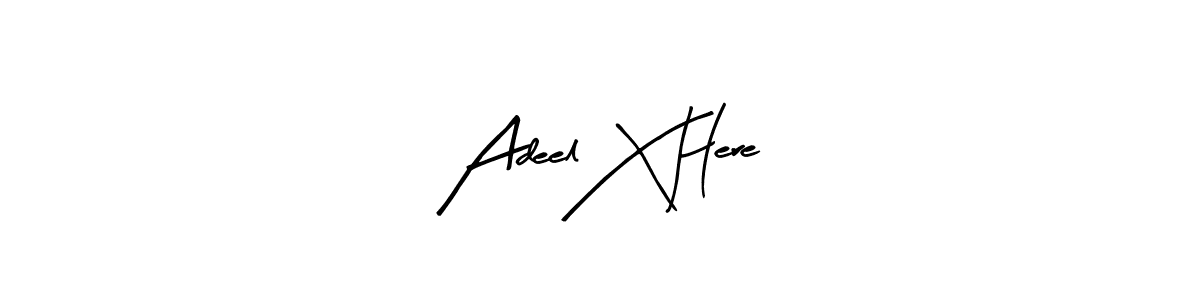 Use a signature maker to create a handwritten signature online. With this signature software, you can design (Arty Signature) your own signature for name Adeel X Here. Adeel X Here signature style 8 images and pictures png