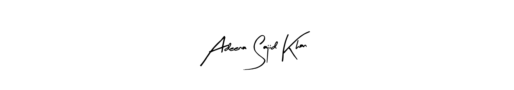 if you are searching for the best signature style for your name Adeena Sajid Khan. so please give up your signature search. here we have designed multiple signature styles  using Arty Signature. Adeena Sajid Khan signature style 8 images and pictures png