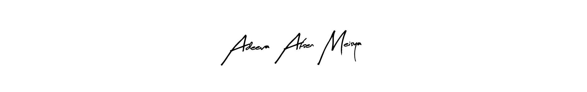 Similarly Arty Signature is the best handwritten signature design. Signature creator online .You can use it as an online autograph creator for name Adeeva Afsen Meisya. Adeeva Afsen Meisya signature style 8 images and pictures png