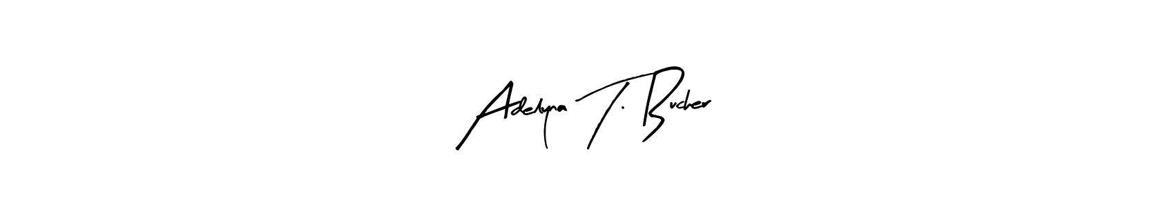 Design your own signature with our free online signature maker. With this signature software, you can create a handwritten (Arty Signature) signature for name Adelyna T. Bucher. Adelyna T. Bucher signature style 8 images and pictures png