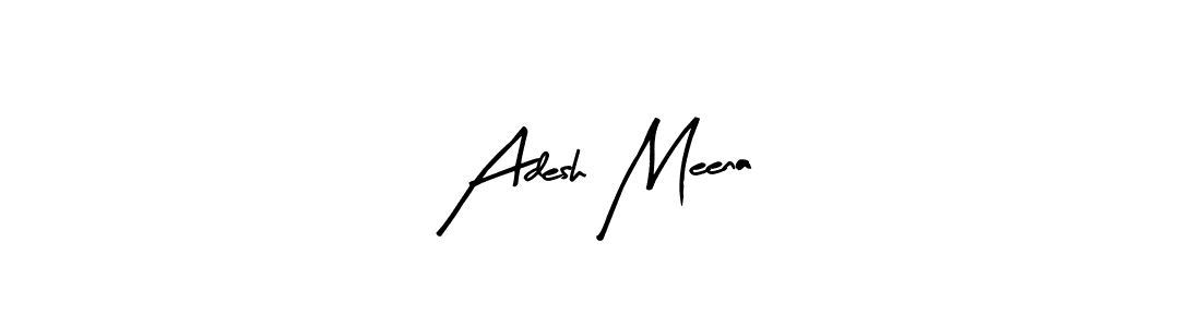 Also we have Adesh Meena name is the best signature style. Create professional handwritten signature collection using Arty Signature autograph style. Adesh Meena signature style 8 images and pictures png