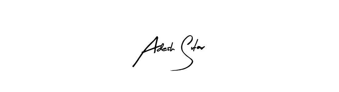 How to make Adesh Sutar signature? Arty Signature is a professional autograph style. Create handwritten signature for Adesh Sutar name. Adesh Sutar signature style 8 images and pictures png