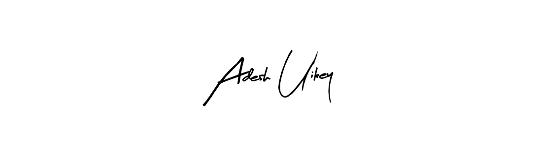 Arty Signature is a professional signature style that is perfect for those who want to add a touch of class to their signature. It is also a great choice for those who want to make their signature more unique. Get Adesh Uikey name to fancy signature for free. Adesh Uikey signature style 8 images and pictures png