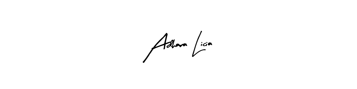 if you are searching for the best signature style for your name Adhara Licia. so please give up your signature search. here we have designed multiple signature styles  using Arty Signature. Adhara Licia signature style 8 images and pictures png