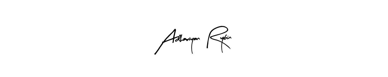 See photos of Adhariyan Rybin official signature by Spectra . Check more albums & portfolios. Read reviews & check more about Arty Signature font. Adhariyan Rybin signature style 8 images and pictures png