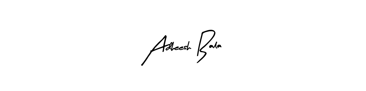 Arty Signature is a professional signature style that is perfect for those who want to add a touch of class to their signature. It is also a great choice for those who want to make their signature more unique. Get Adheesh Bala name to fancy signature for free. Adheesh Bala signature style 8 images and pictures png