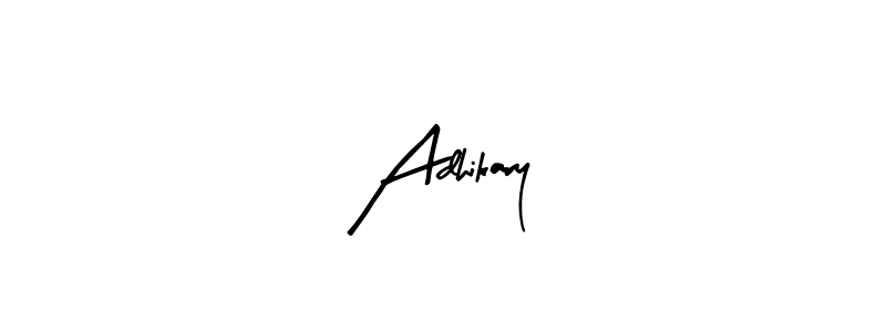 Also we have Adhikary name is the best signature style. Create professional handwritten signature collection using Arty Signature autograph style. Adhikary signature style 8 images and pictures png