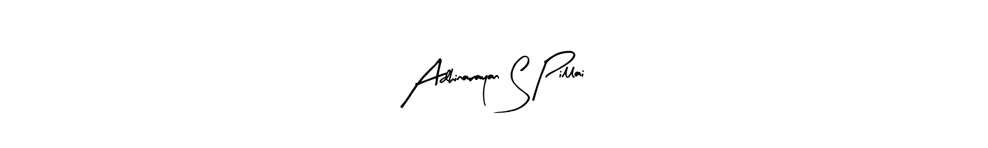 The best way (Arty Signature) to make a short signature is to pick only two or three words in your name. The name Adhinarayan S Pillai include a total of six letters. For converting this name. Adhinarayan S Pillai signature style 8 images and pictures png