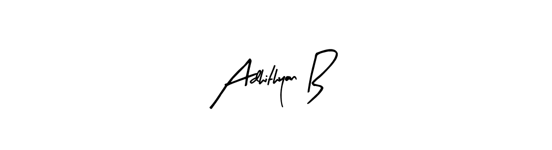 How to make Adhithyan B signature? Arty Signature is a professional autograph style. Create handwritten signature for Adhithyan B name. Adhithyan B signature style 8 images and pictures png