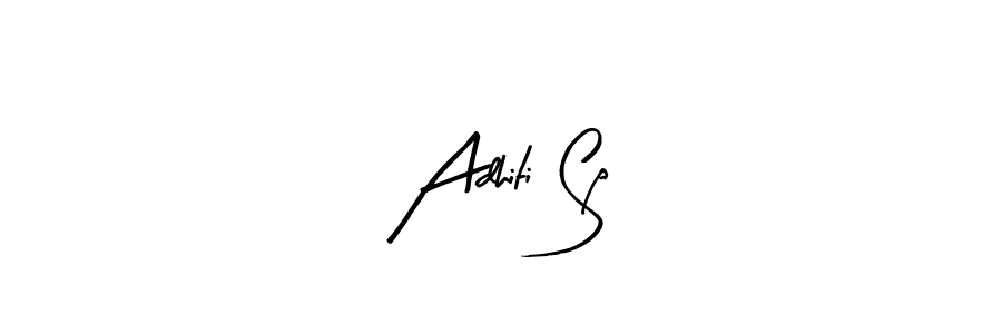 How to make Adhiti Sp name signature. Use Arty Signature style for creating short signs online. This is the latest handwritten sign. Adhiti Sp signature style 8 images and pictures png