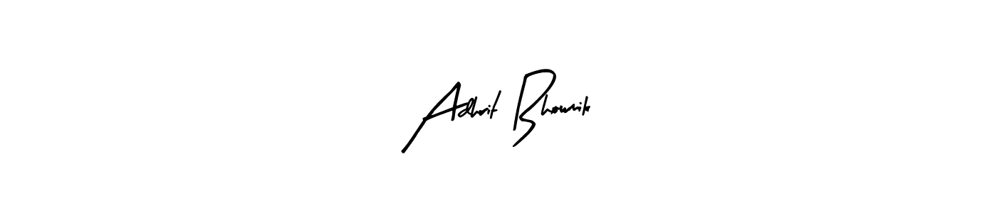 Also we have Adhrit Bhowmik name is the best signature style. Create professional handwritten signature collection using Arty Signature autograph style. Adhrit Bhowmik signature style 8 images and pictures png