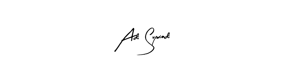 How to make Adi Supriadi name signature. Use Arty Signature style for creating short signs online. This is the latest handwritten sign. Adi Supriadi signature style 8 images and pictures png
