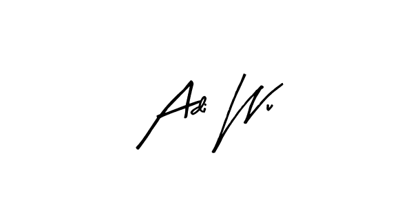 Adi Wu stylish signature style. Best Handwritten Sign (Arty Signature) for my name. Handwritten Signature Collection Ideas for my name Adi Wu. Adi Wu signature style 8 images and pictures png