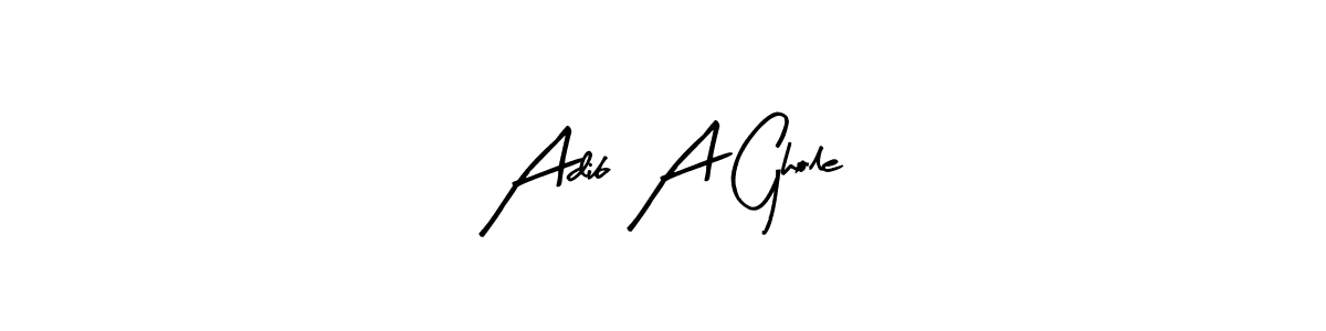 You should practise on your own different ways (Arty Signature) to write your name (Adib A Ghole) in signature. don't let someone else do it for you. Adib A Ghole signature style 8 images and pictures png
