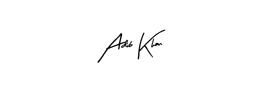 The best way (Arty Signature) to make a short signature is to pick only two or three words in your name. The name Adib Khan include a total of six letters. For converting this name. Adib Khan signature style 8 images and pictures png