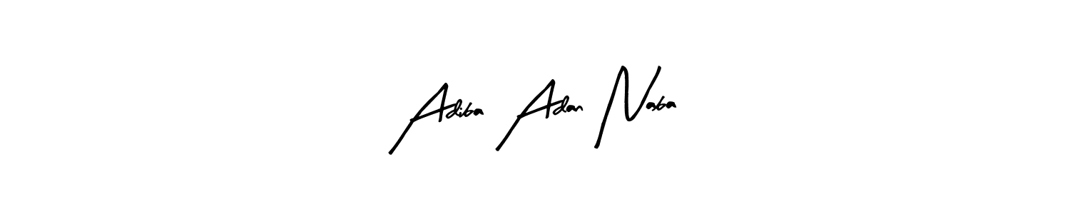 if you are searching for the best signature style for your name Adiba Adan Naba. so please give up your signature search. here we have designed multiple signature styles  using Arty Signature. Adiba Adan Naba signature style 8 images and pictures png