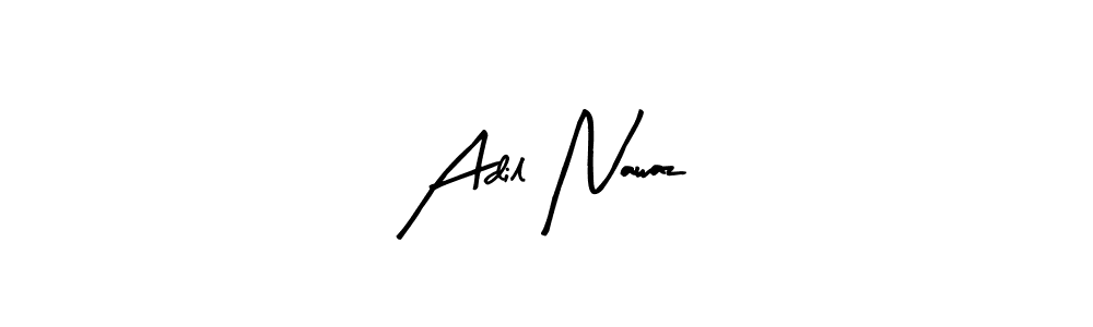 Arty Signature is a professional signature style that is perfect for those who want to add a touch of class to their signature. It is also a great choice for those who want to make their signature more unique. Get Adil Nawaz name to fancy signature for free. Adil Nawaz signature style 8 images and pictures png