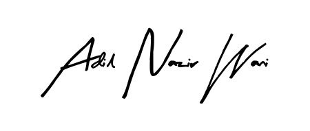 Elevate your brand with a stunning Adil Nazir Wani eSignature. The Arty Signature style provides a balanced, flowing aesthetic for everyday signing. Adil Nazir Wani signature style 8 images and pictures png