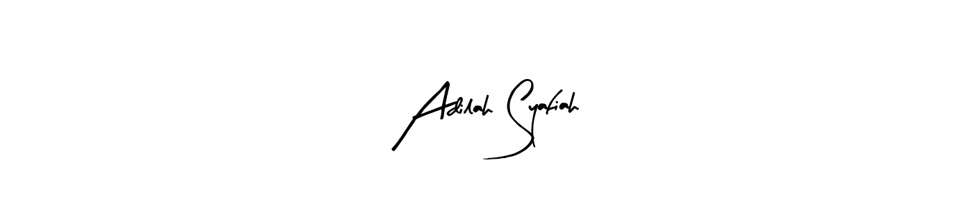 Best and Professional Signature Style for Adilah Syafiah. Arty Signature Best Signature Style Collection. Adilah Syafiah signature style 8 images and pictures png