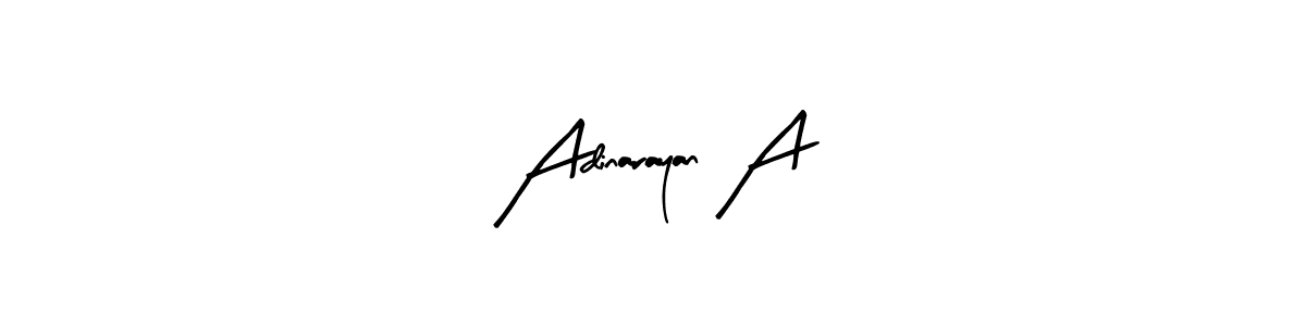 How to make Adinarayan A signature? Arty Signature is a professional autograph style. Create handwritten signature for Adinarayan A name. Adinarayan A signature style 8 images and pictures png