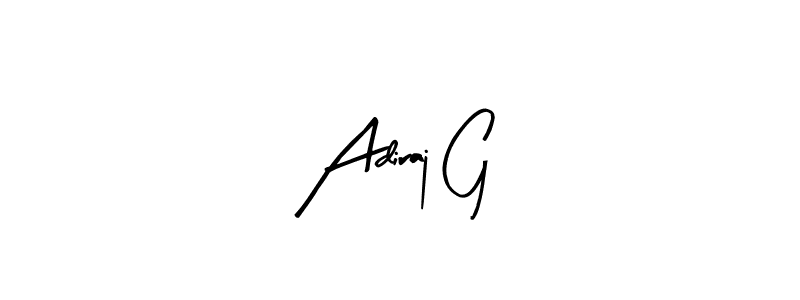 Create a beautiful signature design for name Adiraj G. With this signature (Arty Signature) fonts, you can make a handwritten signature for free. Adiraj G signature style 8 images and pictures png