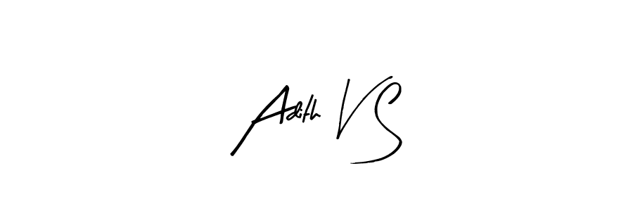 The best way (Arty Signature) to make a short signature is to pick only two or three words in your name. The name Adith V S include a total of six letters. For converting this name. Adith V S signature style 8 images and pictures png