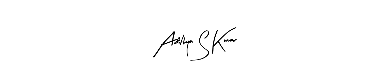Design your own signature with our free online signature maker. With this signature software, you can create a handwritten (Arty Signature) signature for name Adithya S Kumar. Adithya S Kumar signature style 8 images and pictures png