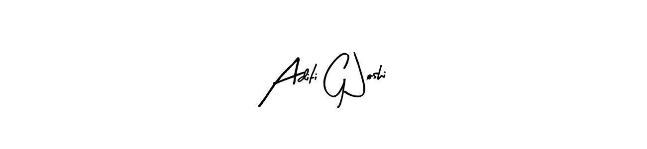 Make a beautiful signature design for name Aditi G Joshi. With this signature (Arty Signature) style, you can create a handwritten signature for free. Aditi G Joshi signature style 8 images and pictures png
