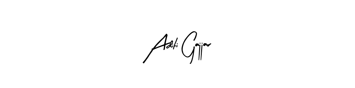 The best way (Arty Signature) to make a short signature is to pick only two or three words in your name. The name Aditi Gajjar include a total of six letters. For converting this name. Aditi Gajjar signature style 8 images and pictures png