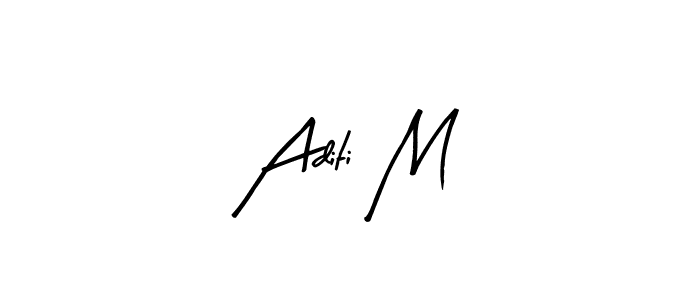 Use a signature maker to create a handwritten signature online. With this signature software, you can design (Arty Signature) your own signature for name Aditi M. Aditi M signature style 8 images and pictures png