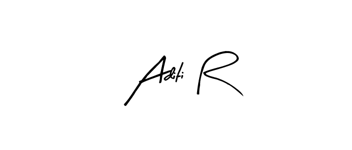 How to make Aditi R name signature. Use Arty Signature style for creating short signs online. This is the latest handwritten sign. Aditi R signature style 8 images and pictures png