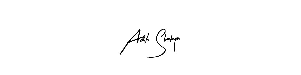 How to make Aditi Shakya name signature. Use Arty Signature style for creating short signs online. This is the latest handwritten sign. Aditi Shakya signature style 8 images and pictures png