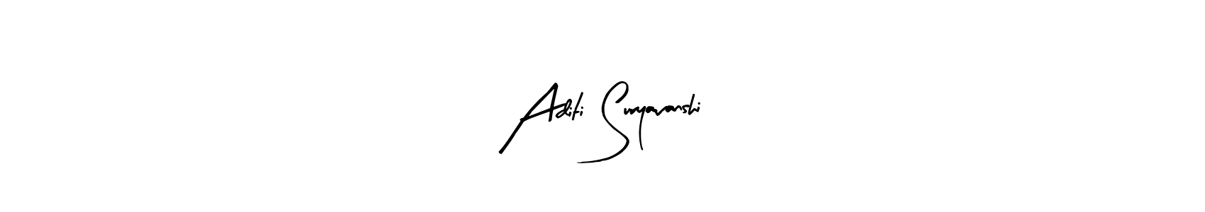 Create a beautiful signature design for name Aditi Suryavanshi. With this signature (Arty Signature) fonts, you can make a handwritten signature for free. Aditi Suryavanshi signature style 8 images and pictures png