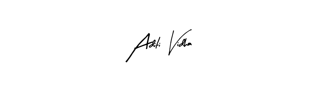 How to make Aditi Vidha signature? Arty Signature is a professional autograph style. Create handwritten signature for Aditi Vidha name. Aditi Vidha signature style 8 images and pictures png