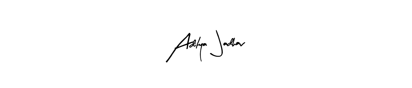 The best way (Arty Signature) to make a short signature is to pick only two or three words in your name. The name Aditya  Jadhav include a total of six letters. For converting this name. Aditya  Jadhav signature style 8 images and pictures png
