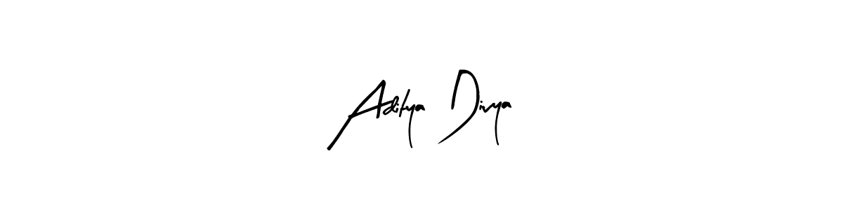 Similarly Arty Signature is the best handwritten signature design. Signature creator online .You can use it as an online autograph creator for name Aditya Divya. Aditya Divya signature style 8 images and pictures png
