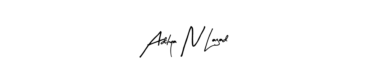 Similarly Arty Signature is the best handwritten signature design. Signature creator online .You can use it as an online autograph creator for name Aditya N Lagad. Aditya N Lagad signature style 8 images and pictures png