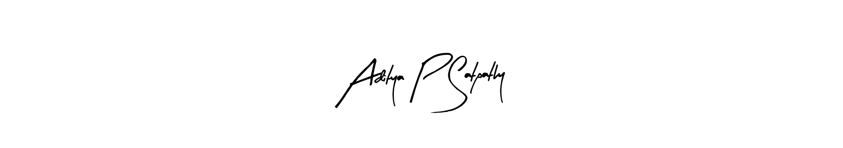 Make a beautiful signature design for name Aditya P Satpathy. With this signature (Arty Signature) style, you can create a handwritten signature for free. Aditya P Satpathy signature style 8 images and pictures png