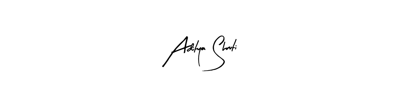 Arty Signature is a professional signature style that is perfect for those who want to add a touch of class to their signature. It is also a great choice for those who want to make their signature more unique. Get Aditya Shruti name to fancy signature for free. Aditya Shruti signature style 8 images and pictures png