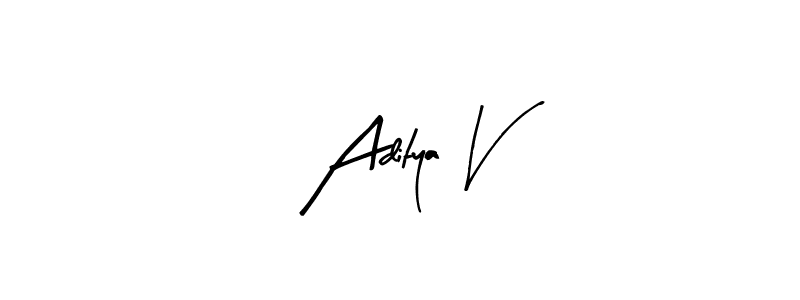 Make a beautiful signature design for name Aditya V. With this signature (Arty Signature) style, you can create a handwritten signature for free. Aditya V signature style 8 images and pictures png