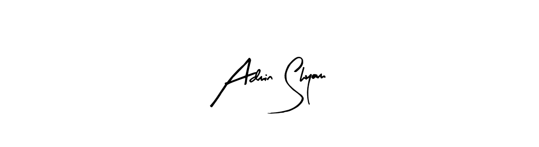 The best way (Arty Signature) to make a short signature is to pick only two or three words in your name. The name Admin Shyam include a total of six letters. For converting this name. Admin Shyam signature style 8 images and pictures png