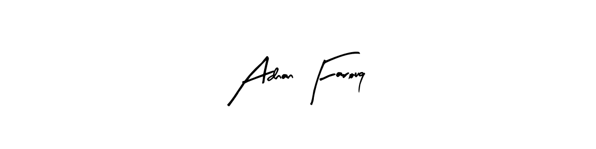 Create a beautiful signature design for name Adnan Farouq. With this signature (Arty Signature) fonts, you can make a handwritten signature for free. Adnan Farouq signature style 8 images and pictures png