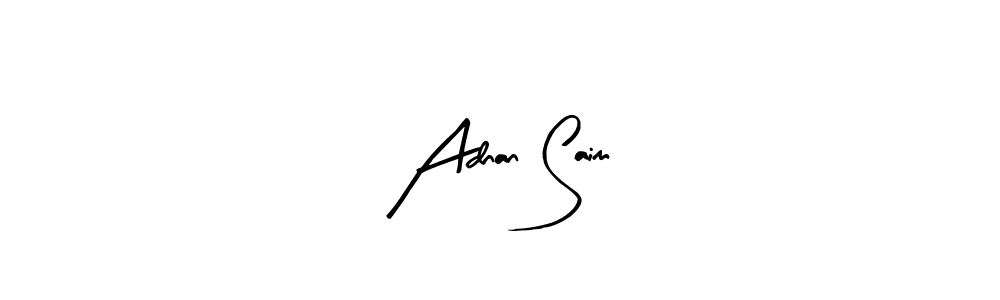 How to make Adnan Saim name signature. Use Arty Signature style for creating short signs online. This is the latest handwritten sign. Adnan Saim signature style 8 images and pictures png