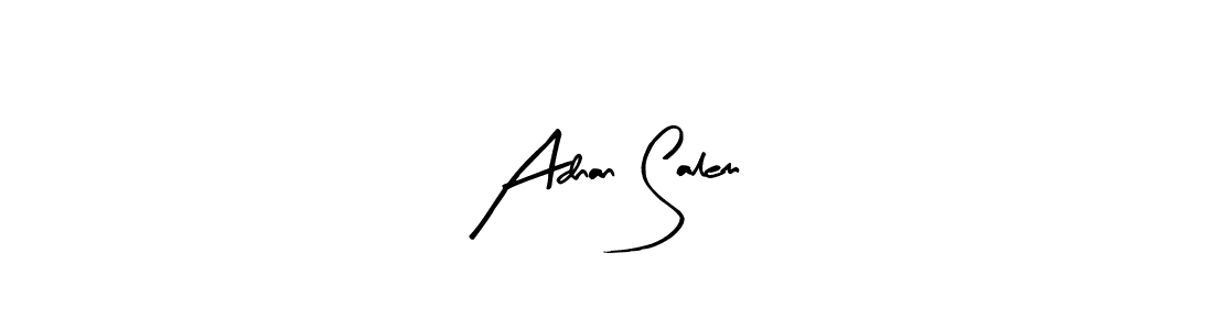 How to make Adnan Salem name signature. Use Arty Signature style for creating short signs online. This is the latest handwritten sign. Adnan Salem signature style 8 images and pictures png