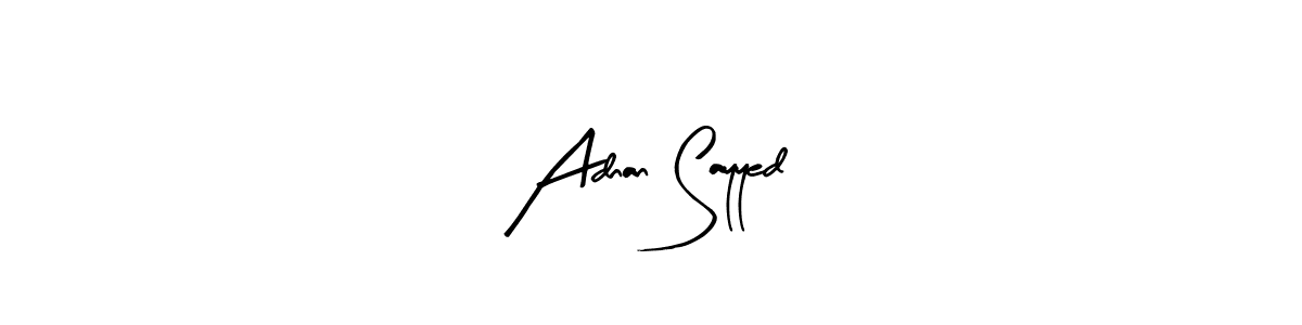 Use a signature maker to create a handwritten signature online. With this signature software, you can design (Arty Signature) your own signature for name Adnan Sayyed. Adnan Sayyed signature style 8 images and pictures png