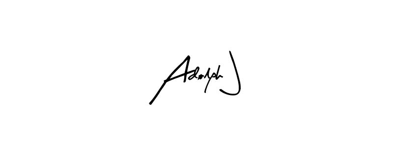 You should practise on your own different ways (Arty Signature) to write your name (Adolph J) in signature. don't let someone else do it for you. Adolph J signature style 8 images and pictures png